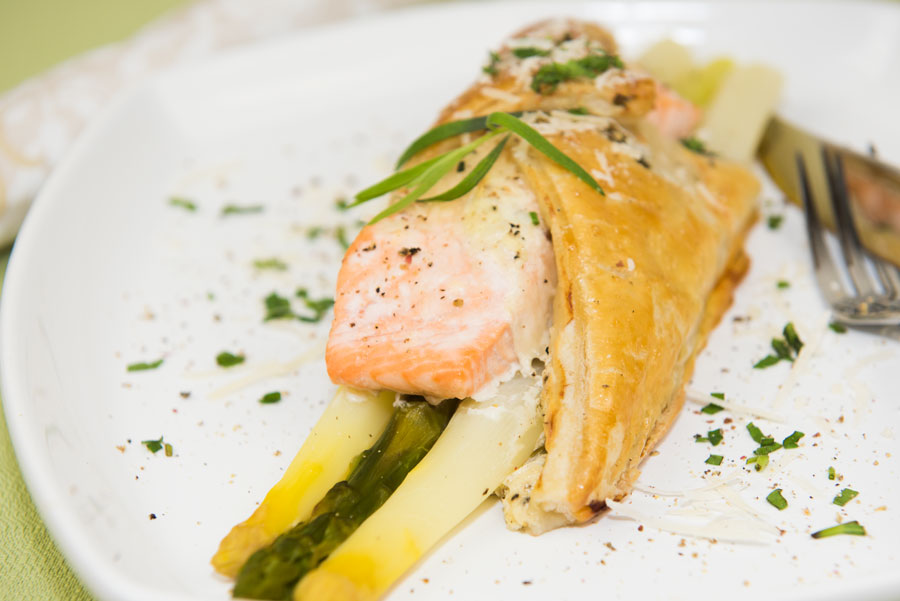 Spargel-Lachs-Päckchen