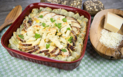 Hähnchengratin mit Spargel und Kohlrabi