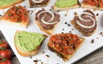 Bunte Crostini-Platte